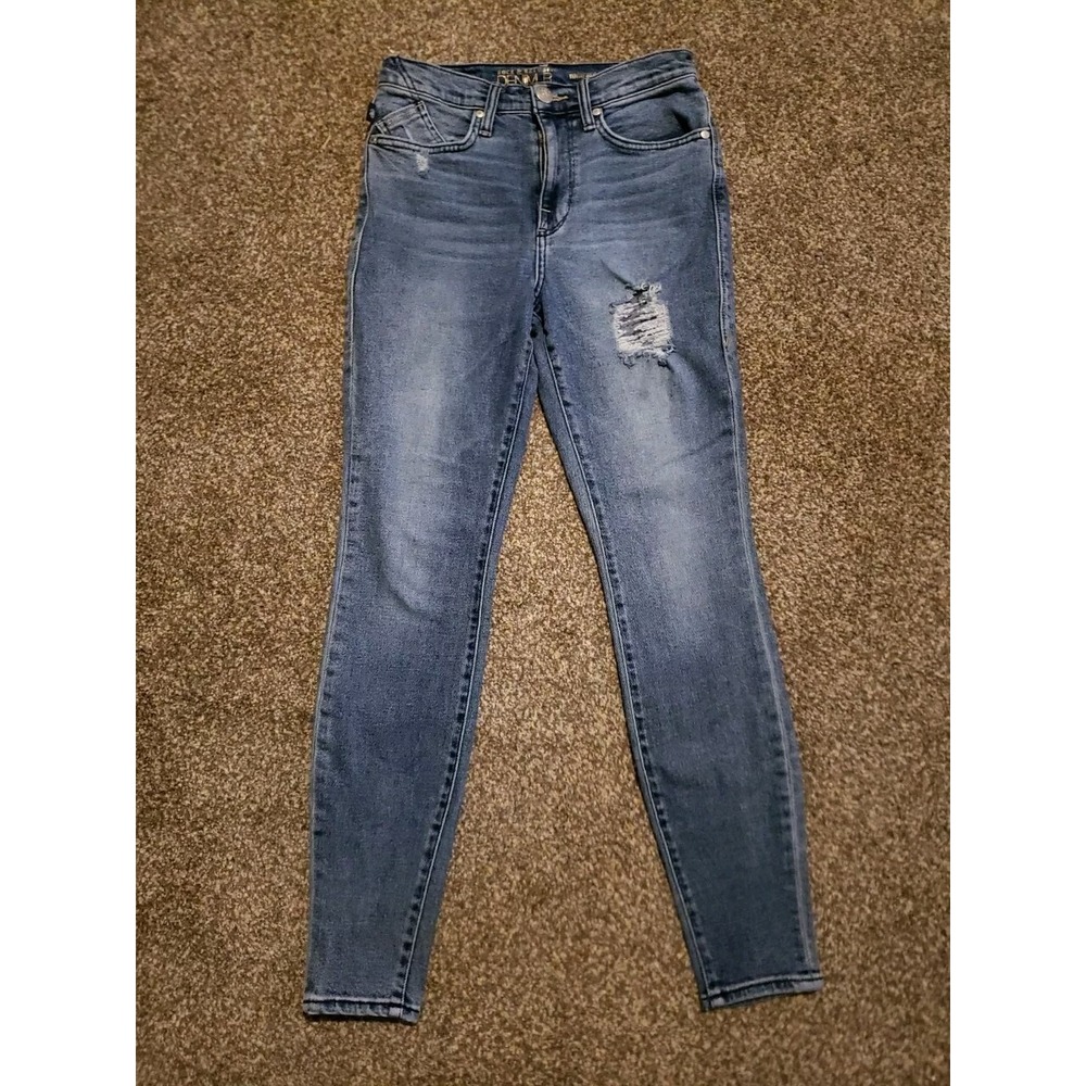 Rock & Republic High Roller Distressed Legging Womens Size 6 Slimming Denim Cure